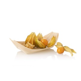 Mary's KITCHEN TOOLS 100 x Wooden Bowls, 18 x 9 cm, Organic Snack Bowls for Finger Food, Wooden Boats, Wooden Bowls, Party Tableware, Natural Product (L (18 x 9 cm)