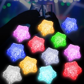 Idota LED Star Pack of 12 Colourful Bath Toys Baby Water Toy Bath Toy Reusable Bath Toy Luminous Sensory Toy for Children