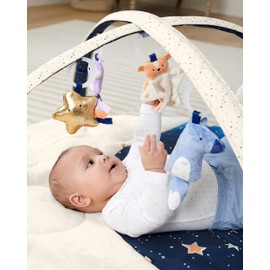 Skip Hop Tummy Time Mat, 3-in-1 Activity Baby Play Gym, Age 0-2y, Celestial Dreams, Grey