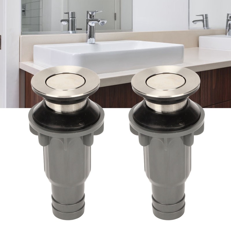 2 Pcs Bathroom Sink Stopper Stainless Steel Wash Basin Drain