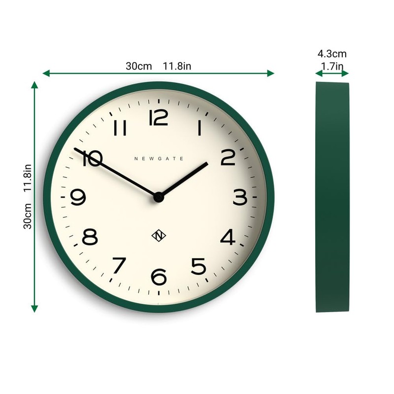 NEWGATE® Number Four Echo Wanduhr | Moderne runde Uhr |