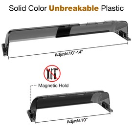 BYEWIRE Ventilation Air Vent Deflector - Magnetic and Adjustable 10-14 Inches for Floor Vents, Home, sidewall, Office or Ceiling Registers (4pcs)