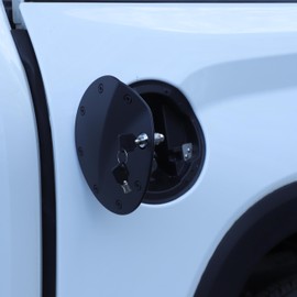 Car Fuel Filler Cap Lock Door Gas Tank Cap Cover for Toyota Tundra 2022-2024, Heavy Duty Aluminium Alloy Car Tank Cap Exterior Protection Accessories