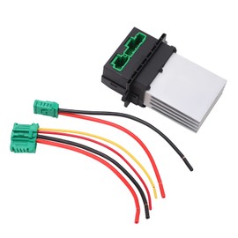 Fan Resistor Fan Regulator, Heater Motor Fan Resistor with Wiring Harness Plug Fan Resistor for C5/C3/C2, for 207/406/607/1007, for Scenic I/II 7701048390 6441L2