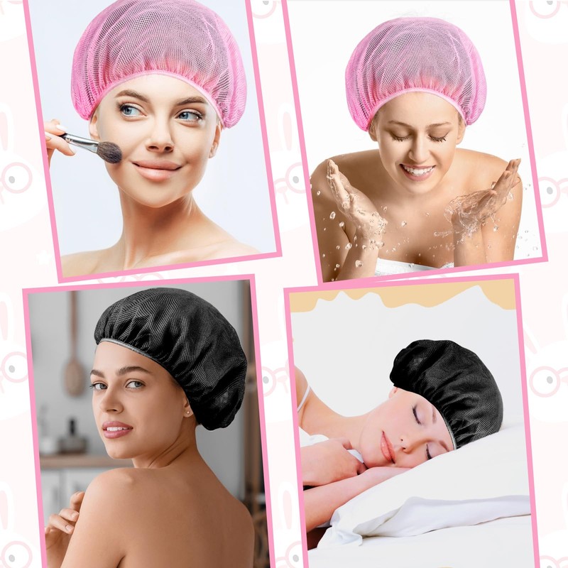ElevateTech 4 Pack Mesh Sleep Bonnet for Sleeping Mesh Hair