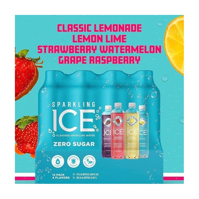Sparkling Ice Blue Variety Pack Zero Sugar 17 fl oz