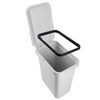 KADAX Waste Bin with Hinged Lid, Rectangular Plastic Waste Bin