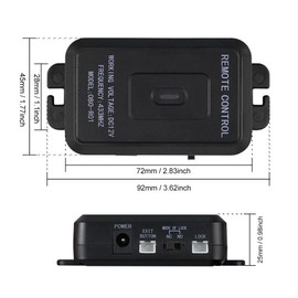 YiToo Access Control System Kit 433MHz Remote Control Opener with Eletric Drop Bolt Lock 12VDC for Narrow Door