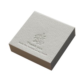 BAY LETTERPRESS Thank You Cards and Accessory Cards, 30 Lily Typography, 2.2 x 2.2 inches (56 x 56 mm)