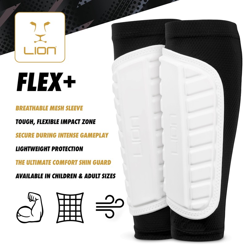 Football Sleeve Style Shin Pads/Guards - Flexible Comfort & Protection