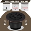 Trip Lever Tub Trim Kit Set with Two Hole Overflow