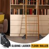 Therwen 2 Pcs Sliding Library Ladder Floor Roller with Brake