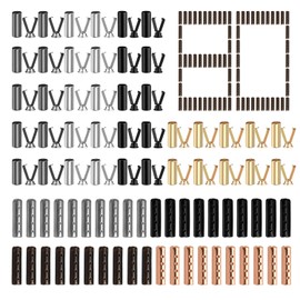 Pack of 80 Cord Ends Cord End Metal Cord Ends Metal Cord Locks Cord Buckles Alloy Hat Cord Decoration Buckles 2 Sizes for Shoelaces Hat Cords Backpack Cords, 1, 1