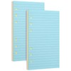 A6 Lined Refill Paper,Colored Pages for A6 Refillable 6-Ring Binder