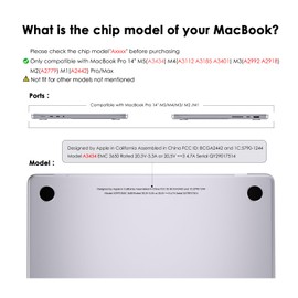 eleger Case Compatible with 14 inch MacBook Pro M5 M4 M3 M2 M1 Pro/Max A3426 A3427 A3434 A3112 A3185 A3401 A2918 A2992 A2779 A2442, 2026 2025 2 2024 2023 2021 Release, Protective Hard Case, Matte Black