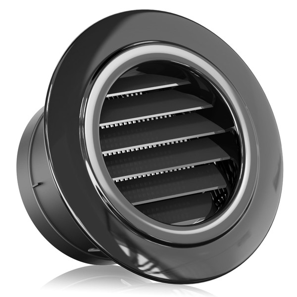 HG Power 4 Inch Soffit Vent, ABS Plastic Round Vent