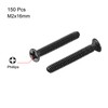 sourcing map M2 x 16mm Phillips Screw Fastener Black for
