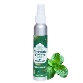 Absolute Green Air Freshener Room Spray, Covers Odors, Non-Toxic, Safe around Kids +Pets, Natural Peppermint Scent 4oz (Pack of 1)