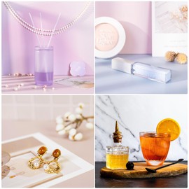 Product Photography Backdrops with Shadow Boards, 9Pcs 18 Curated Patterns Photography Prop Kit, Portable Small Photo Backdrop Board and PVC-Coated UGC Backdrops for Food Jewelry Mini Items, 16x11.5in
