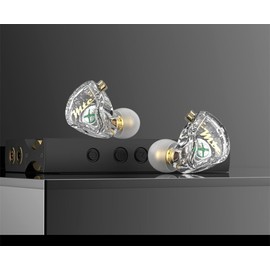 KYUHEEO TRN MTE IEM Earphones 1DD HiFi in-Ear Monitors Earbuds, TRN IEM Dynamic Driver in Ear Headphones with Detachable 2Pin Cable for Music,Game,Sport(Clear,Without Mic)