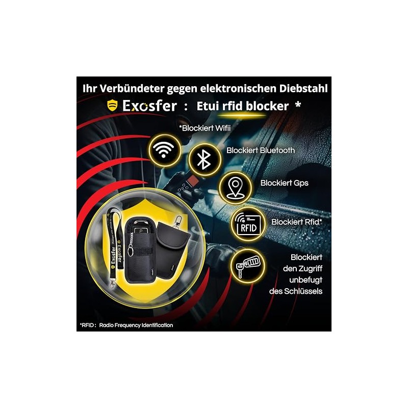 Keyless Go Protection Car Key Case Ripstop Fabric - RFID