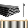 Kinchoix 50 Pack 36" Aluminum Deck Balusters Round Black Deck