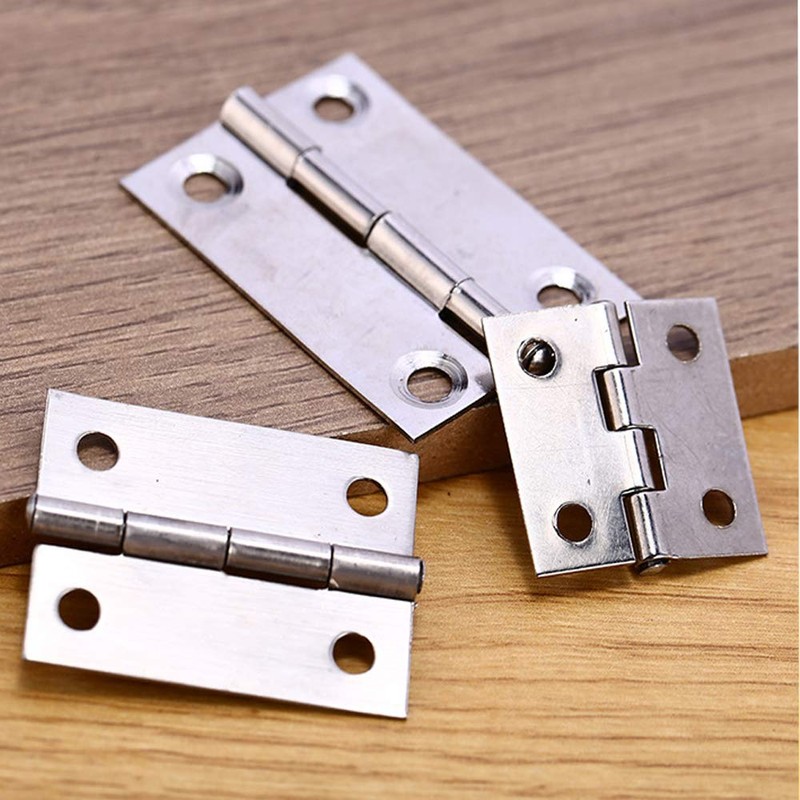 20 Pcs 25mm x 24mm Stainless Steel Hinges 4 Holes