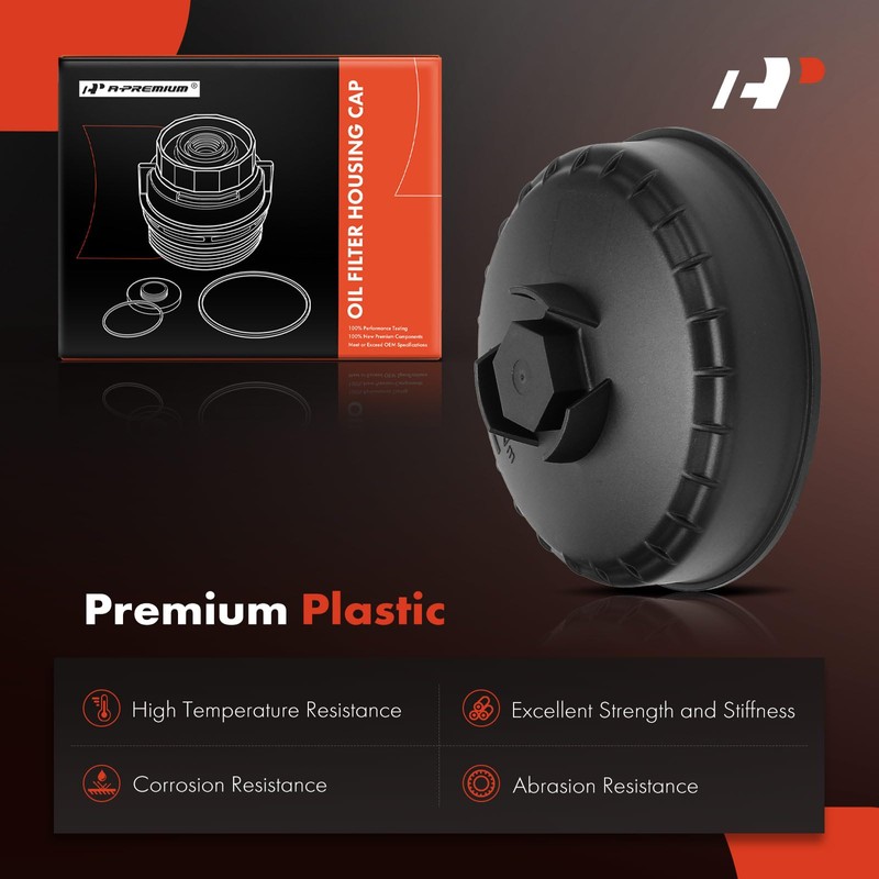 A-Premium Oil Filter Housing Cap Assembly Compatible with Dodge Ram