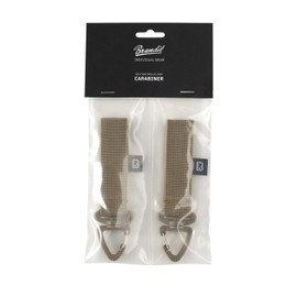 Brandit Belt Carabiner with Molle Loop (Pack of 2), Colour: Coyote