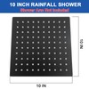 NearMoon Rain Shower Head, High Flow Stainless Steel Square Rainfall