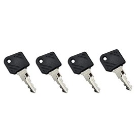 BODYA 4Pcs Ignition Switch Keys Excavator Keys for Linde Forklift Truck Model 801 Keys for Excavator Heavy Equipment, Black