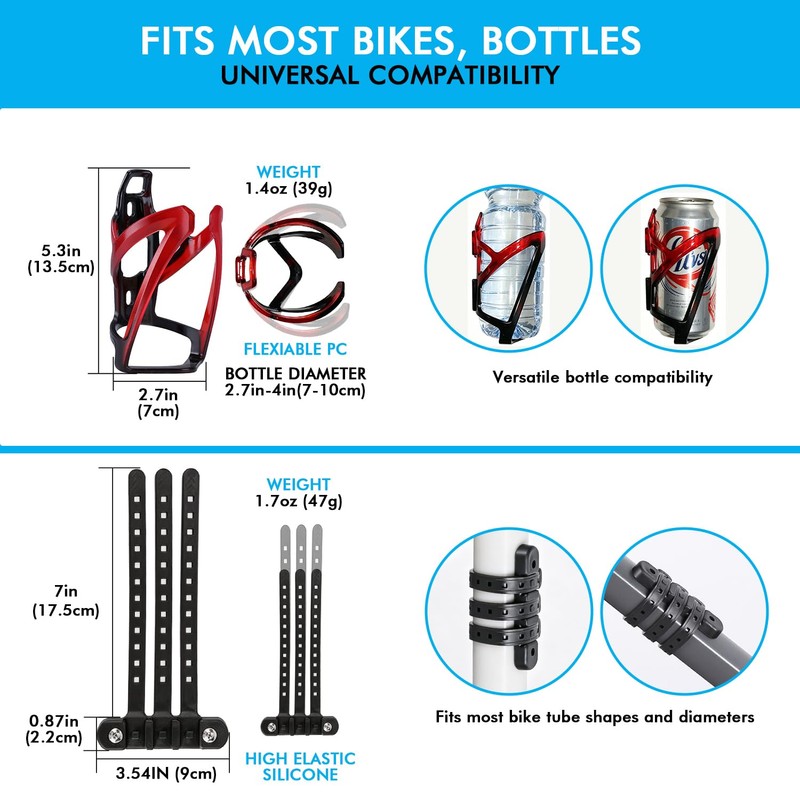 MATTISAM Bike Water Bottle Holder with Cage Mounting Base -