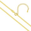 SILBERTALE 925 Sterling Silver Thin Necklace 2 mm Wide Curb