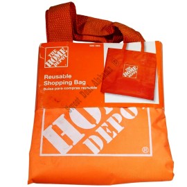 Home Depot The Home Depot 7.25 in. Reusable Shopping Bag, Orange, 7.25"W x 15.5"H