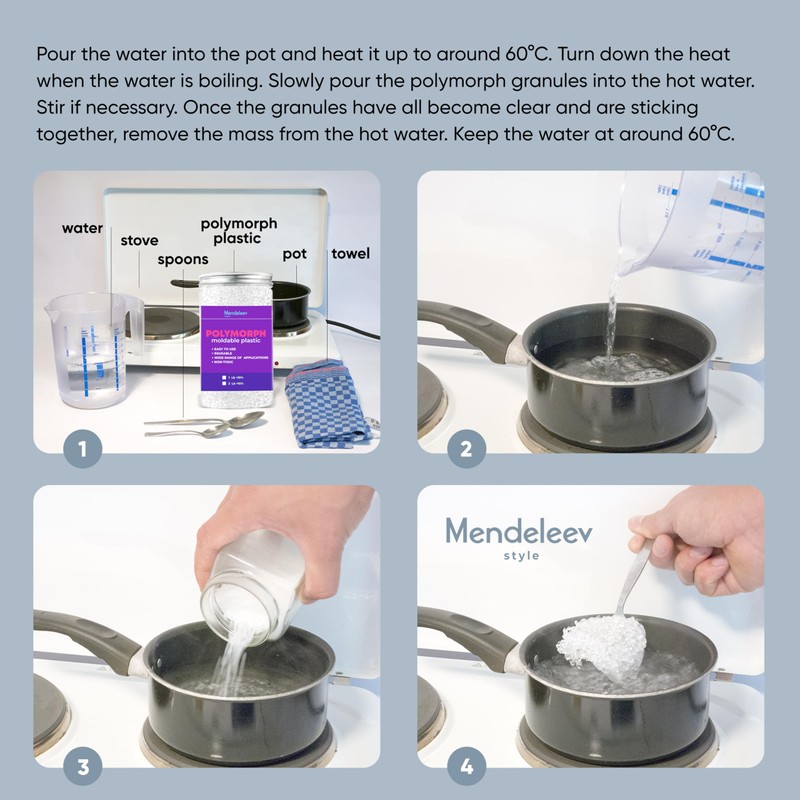 32 Oz Polymorph Moldable Plastic Beads Melting Pellets 2 LBS