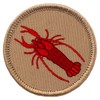 Crawfish Patrol Patch - 2" Diameter Round Embroidered Patch (Sew-on)
