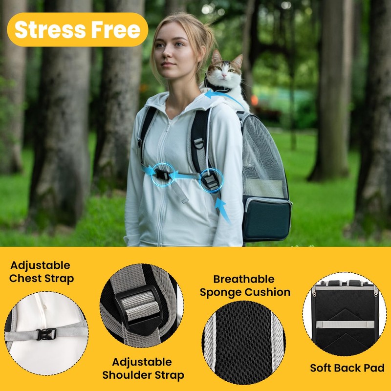 Conlun Cat Backpack Carrier for Small Dogs and Cats Fit