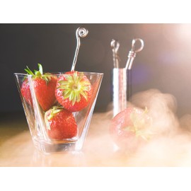 Barski Glass -Set of 6 - Square - Dessert - Bowl Set - 3.5 oz. - Classic Clear - for Fruit - Sorbet - Ice Cream - Candy - Chocolate - Made in Europe