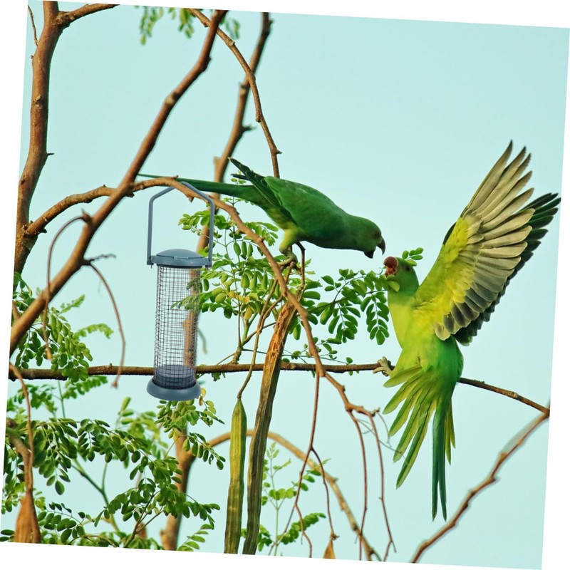 1pc Outdoor Bird Feeder Metal Bird Feeder Rainproof Bird Feeder
