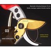 Horsvill Pruning Shears, Plant Shears, Flower Shears Made in Japan,