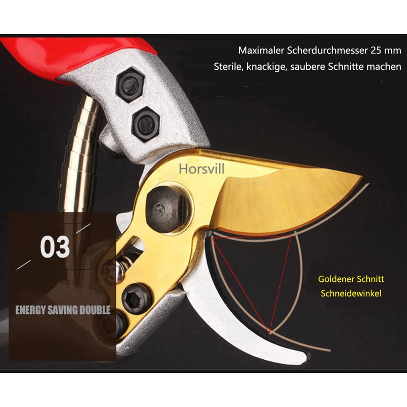 Horsvill Pruning Shears, Plant Shears, Flower Shears Made in Japan,