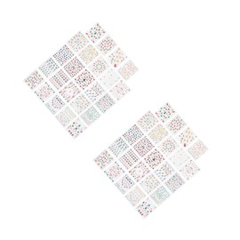 Healeved 2sets Gel Nail Sticker Christmas Theme Wearable Nail Art for Women 24sheets*2