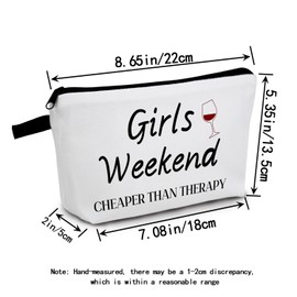 MoCaliduccious Girls Weekend Gift for Best Friends Bestie Sister Women Zipper Makeup Bag