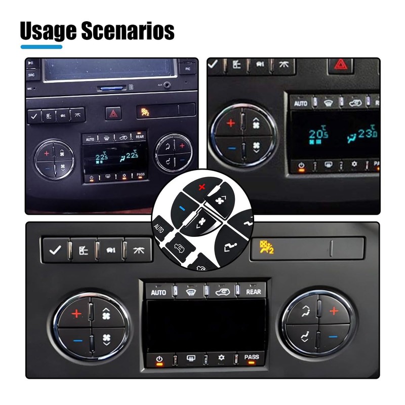 AC Dash Button Repair Kit, AC Dash Switch Label Replacement