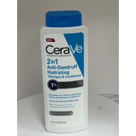 Cerave 2 in 1 Hydrating anti Dandruff Shampoo and Conditioner, 1% Pyrithione Zin