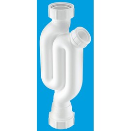 McAlpine X10 Straight Through Bottle Trap 75mm Seal Cleaning Eye Sink Waste Compression Connection 32mm Metric Measurement Equiv. 1¼"