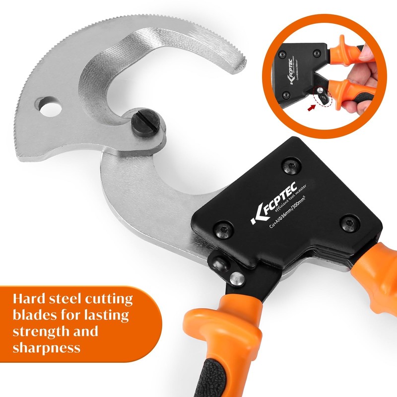 KF CPTEC Cable Cutters - Heavy Duty Ratchet Wire Cutters