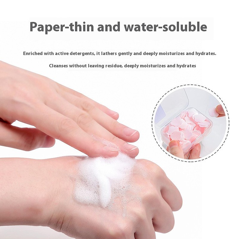 Portable Hand Washing Soap Sheets, 400 Travel-Sized Dissolvable Cleansing Sheets,