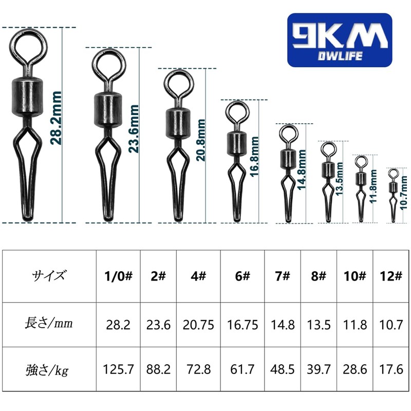 9KM DWLIFE Rolling Harris Stop, 100 Pieces, Goby Rigging, Fishing