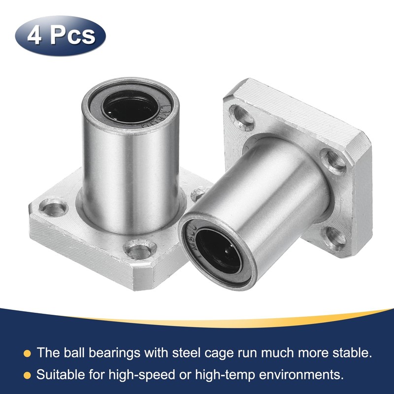sourcing map LMK8UU Linear Ball Bearings 8mm Bore 15mm OD